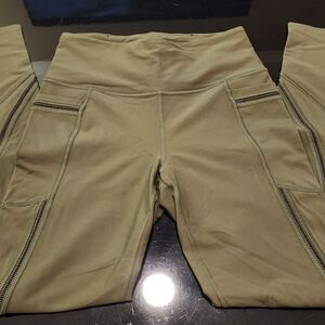 High-Waisted Olive Green Leggings with Pockets Victoria Secret Sport